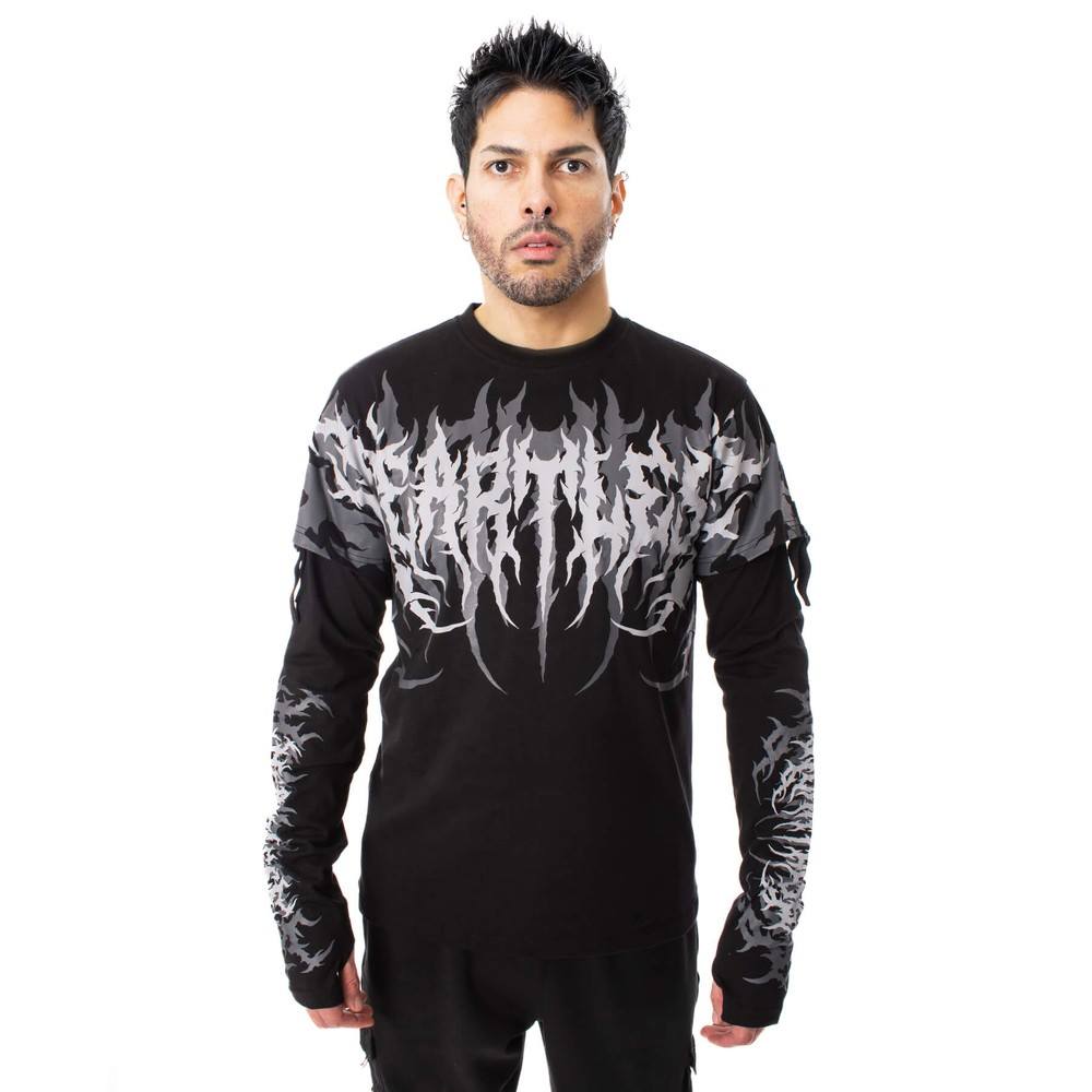Heartless - Maglione Akumu Top (Black/Grey)
