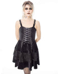 Poizen Industries - Nerissa Short Gothic Dress Black