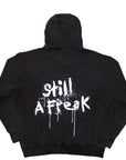 Rock Off Felpa - Korn Stone Wash: Still A Freak (grigio antracite) (collezione Back Print & Wash) (Black)