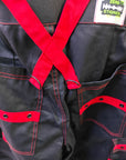 Pantalone Cargo nero e rosso studd