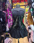Corsetto underbust steccato in vinile Nero (sartoriale)