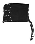 Punk Rave -  Cintura corsetto Goth da uomo con borchie, teschi e lacci sul retro
