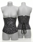 Corsetto Underbust Damascato Nero e Argento (Sartoriale)