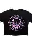 Rock Off Crop Top - Guns N' Roses : Pink Bullet (Black)