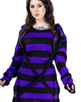 Heartless - Maglione Oriana Jumper (Black/ Purple)