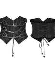 Punk Rave - Corsetto Underbust con manette e borchie