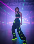 Pantalone Cargo cybergoth biohazard lato