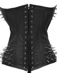 Corsetto Overbust Steampunk in Ecopelle con borchie a punta(sartoriale)