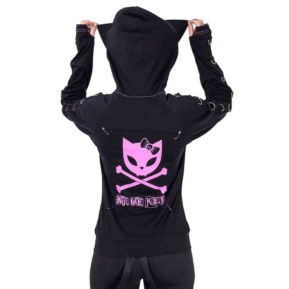 Bye Bye Kitty - BBK VOID Zip Hoodie - Black/Pink