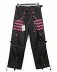 Pantalone Cargo rete cybergoth nero e rosa