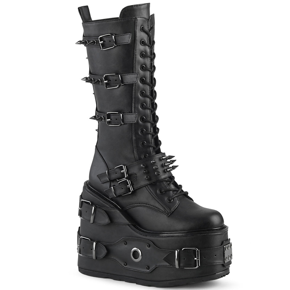 DEMONIACULT SWING 327  Black Vegan Leather