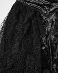 Punk Rave - Gonna in pizzo nero con orlo alto in stile gotico