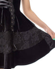 Poizen Industries - Nerissa Short Gothic Dress Black