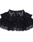 Gonna Mini Skirt Steampunk Goth con catene e croci
