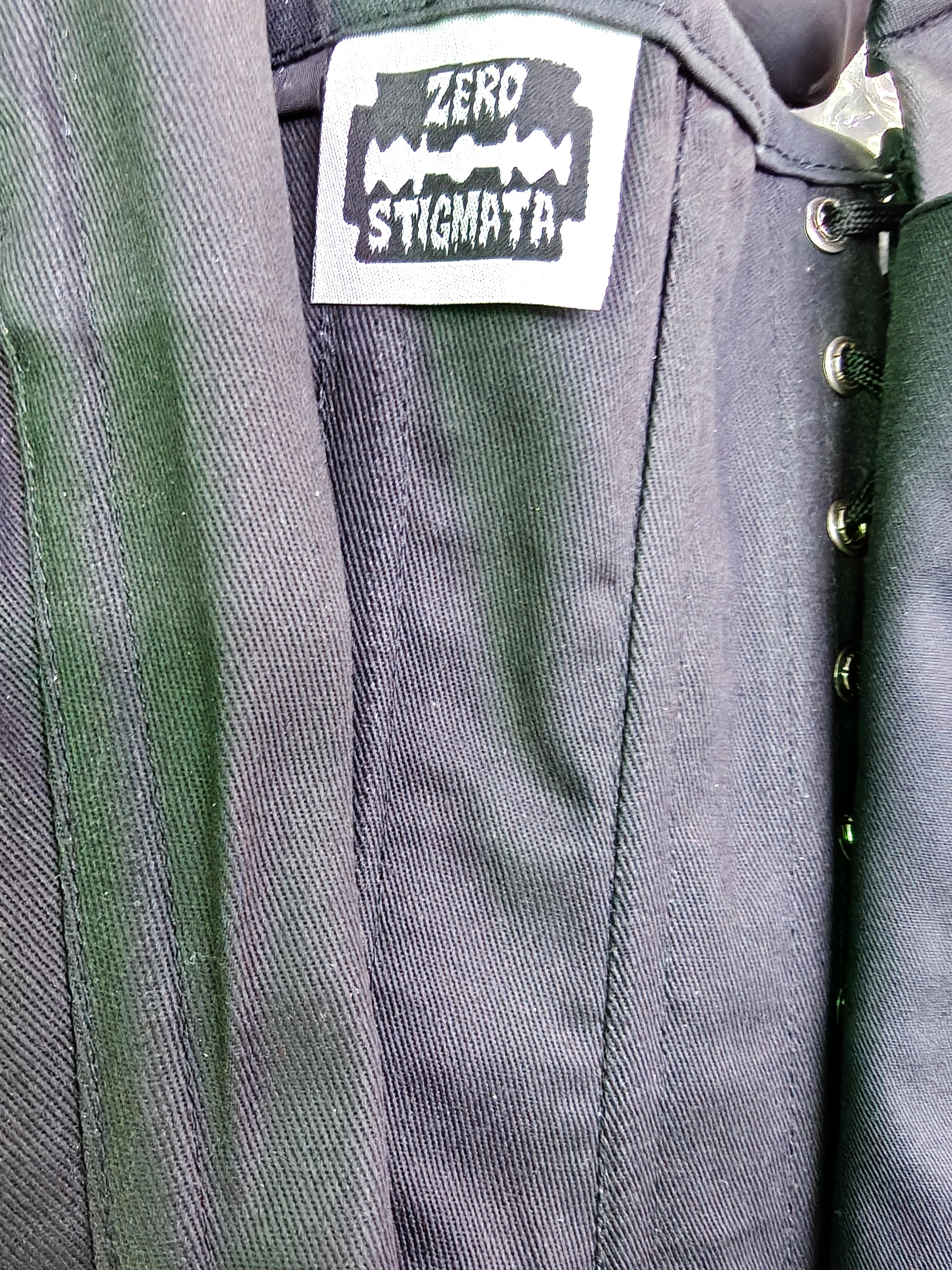 Corsetto overbust cotone Nero steccato (sartoriale)