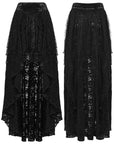 Punk Rave - Gonna in pizzo nero con orlo alto in stile gotico