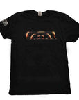 Rock off T-shirt Tool: Flame Spiral (Black) (Back & Sleeve Print)