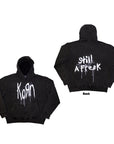 Rock Off Felpa - Korn Stone Wash: Still A Freak (grigio antracite) (collezione Back Print & Wash) (Black)