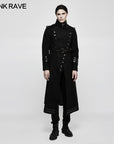Punk RAVE - Cappotto Militare lungo nero
