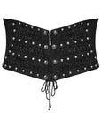 Punk Rave -  Cintura corsetto Goth da uomo con borchie, teschi e lacci sul retro