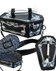 Coffin bag with bones and skeletons