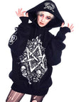 Symbols and skulls oversized sweatshirt