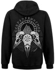 Cult Rune Ravens Tatto Zipper Hoodie