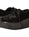 DEMONIACULT CREEPER-216 Black Vegan Suede