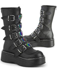 DemoniaCult EMILY-330 Black Vegan Leather