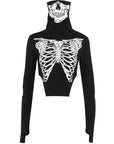 Skeleton high neck sweatshirt