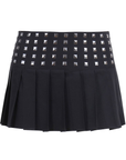 Cotton skirt with faux studs