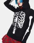 Bones hooded sweatshirt with studs