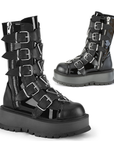 DEMONIACULT SLAKER-160 Black Pvc Vegan Leather