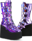 DEMONIACULT SWING-230 Purple Holo Vegan Leather