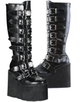 DEMONIACULT SWING-815 Black Vegan Leather