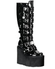 DEMONIACULT SWING-815 Black Lucid Veagen Leather