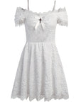 White Gothic Dress with Embroideries